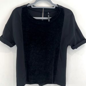 Karen Millen Short Sleeve Black Top Size 8